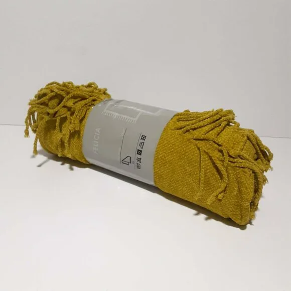 Discontinued IKEA Felicia Throw Blanket Fringe Acrylic 51" x 67" 130x170 cm NEW - Picture 4 of 8